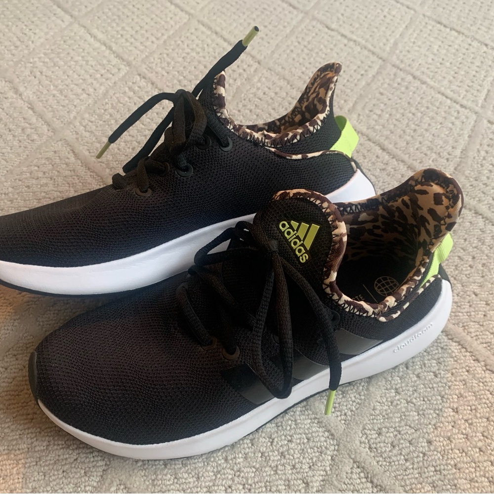 New Adidas Black & Animal Print Sneakers